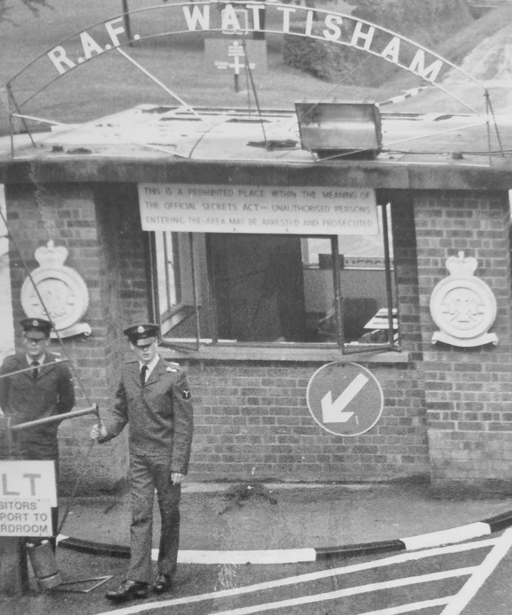56 Sqn left and 111 Sqn right crests on the Guard House